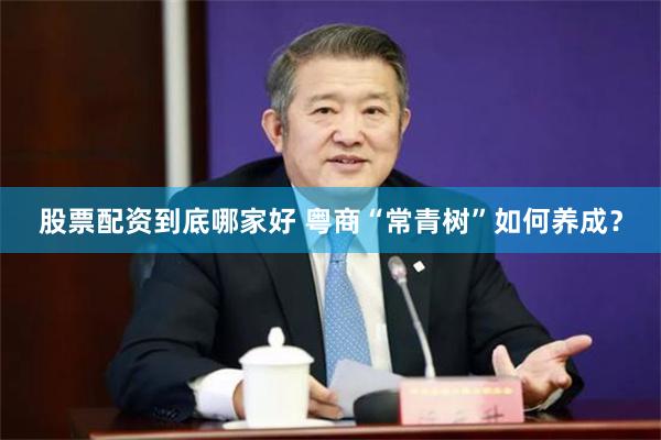 股票配资到底哪家好 粤商“常青树”如何养成？